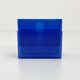 Transparent blue magazine rack by Giotto Stoppino for Kartell, 1970