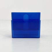 Transparent blue magazine rack by Giotto Stoppino for Kartell, 1970
