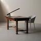 Modernist oak dining table, France, 1940–1950