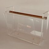 Acrylic magazine rack by David Lange
