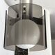Veca, Italian vintage glass and chrome chandelier