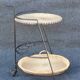 French iron and wicker bar cart from the 1950s
