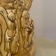 Old large Sarreguemines Majolica earthenware pitcher, vintage slip