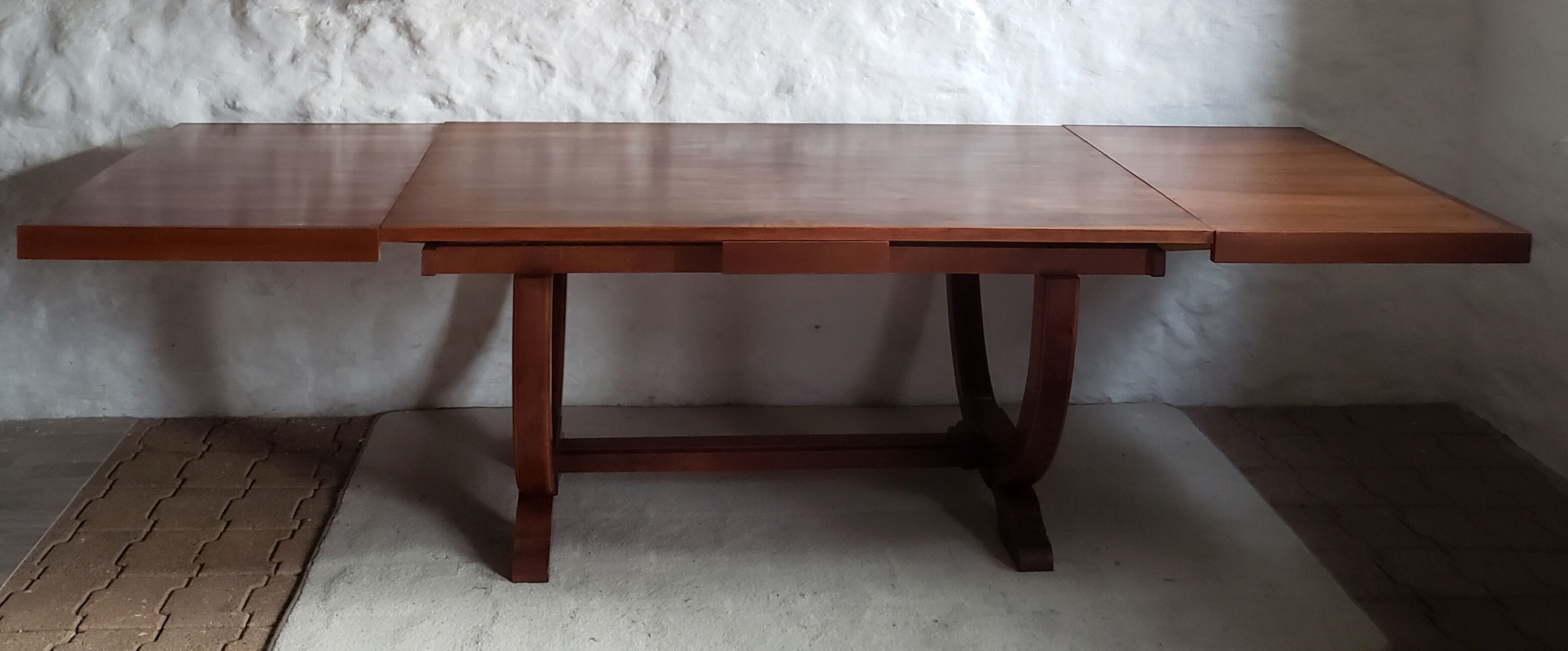 Walnut art-deco table