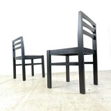 Vintage brutalist dining chairs, set of 10 - 1970s