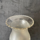 Pair of frosted glass globe wall lights from the early 20th century