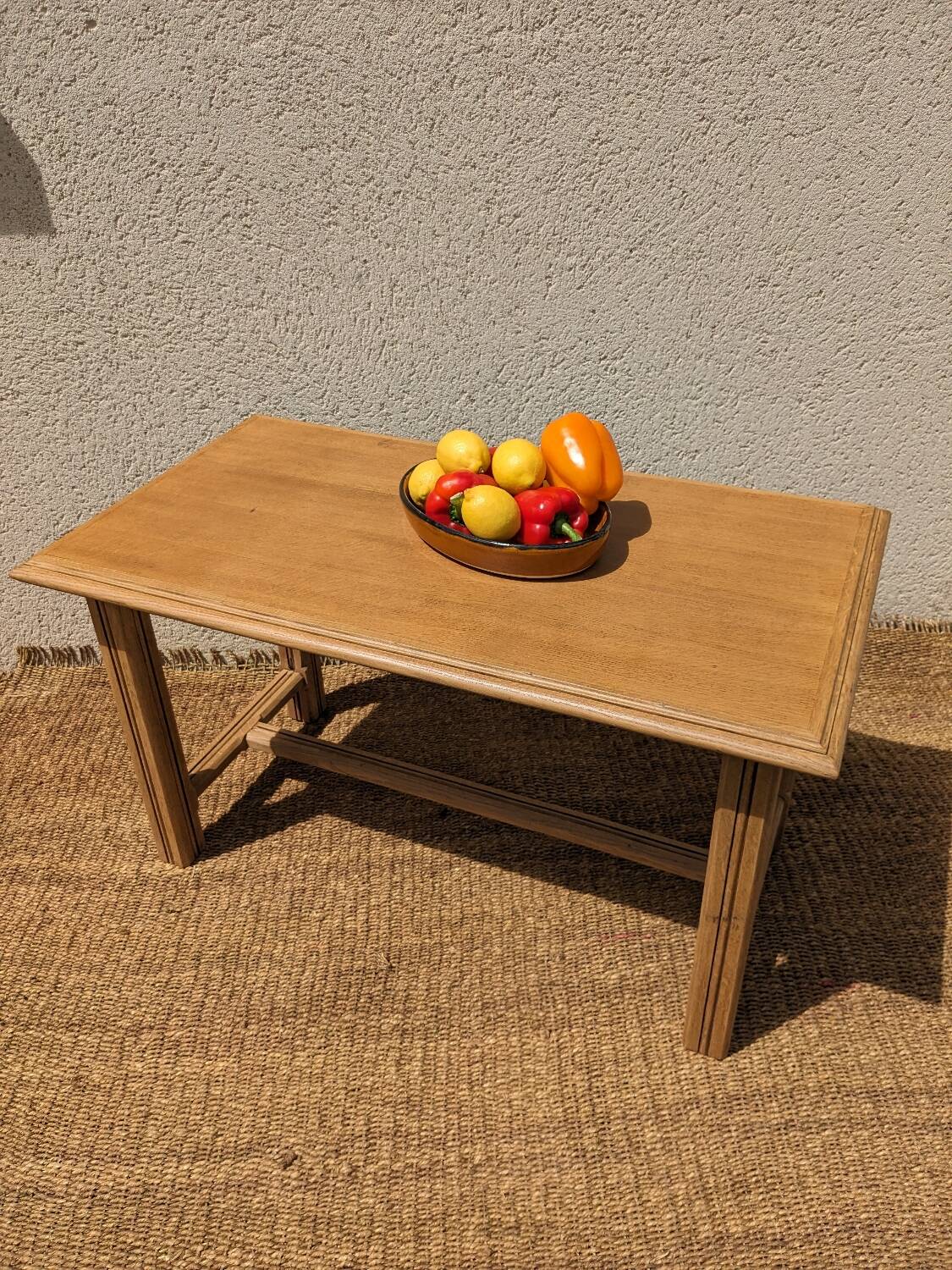 Light oak coffee table