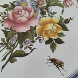 Decorative earthenware plate signed Charolles