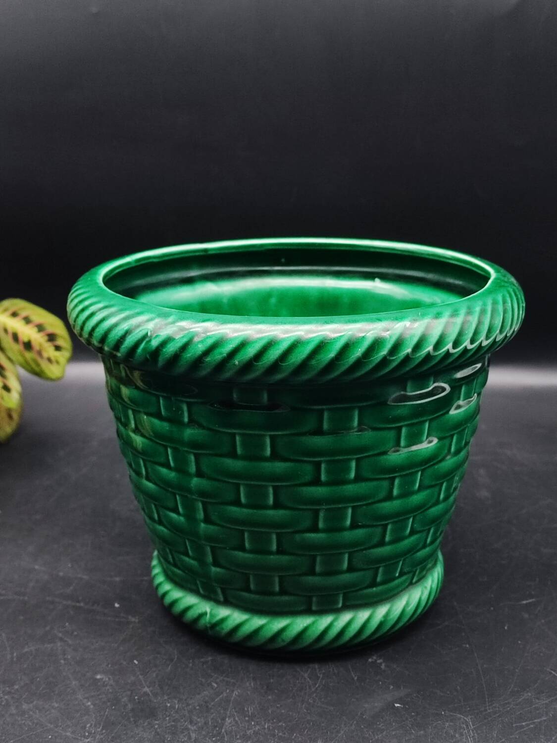 Poet laval vintage basketry pot cover