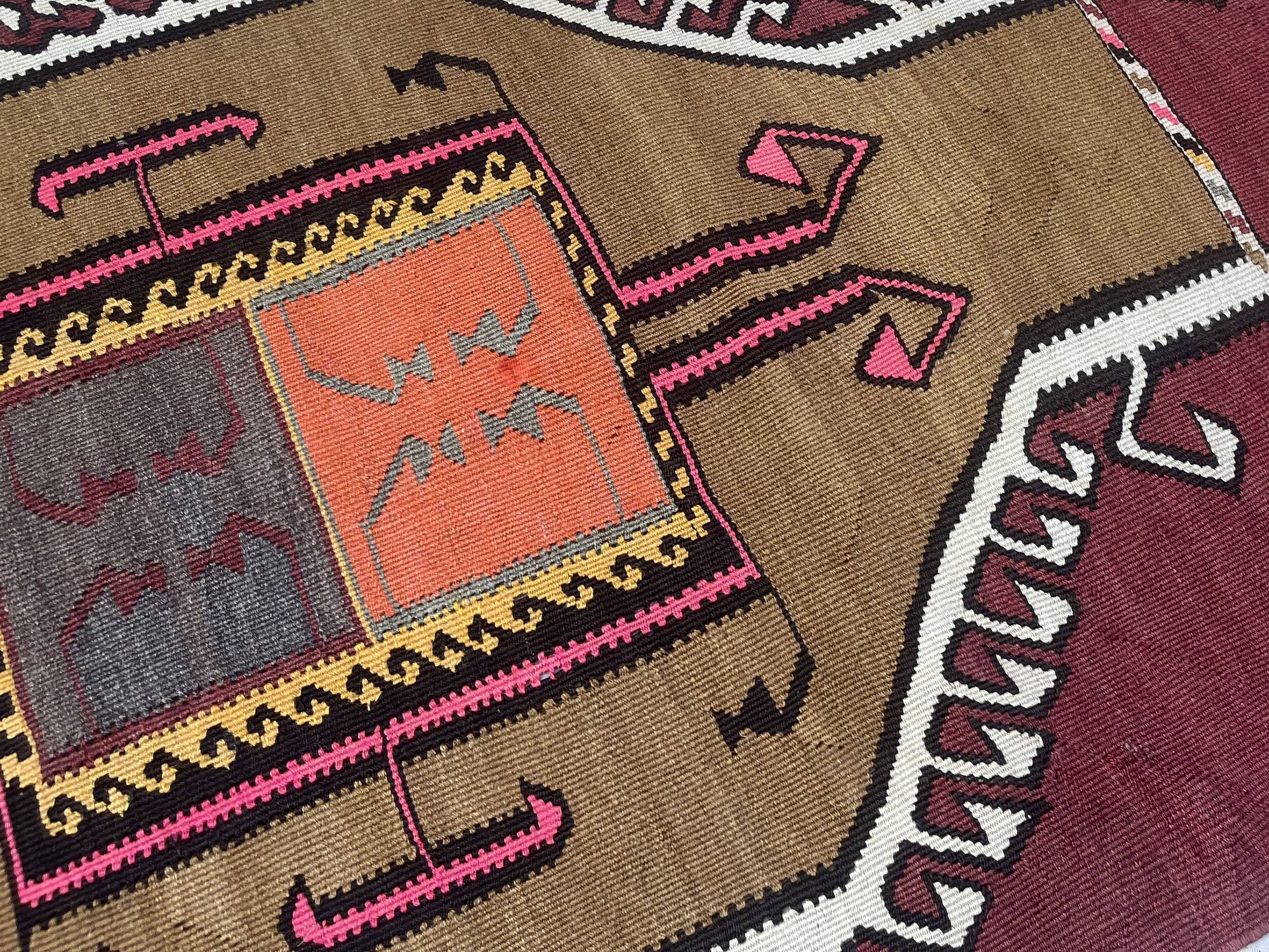 Handmade Large Colorful Hallway Rug