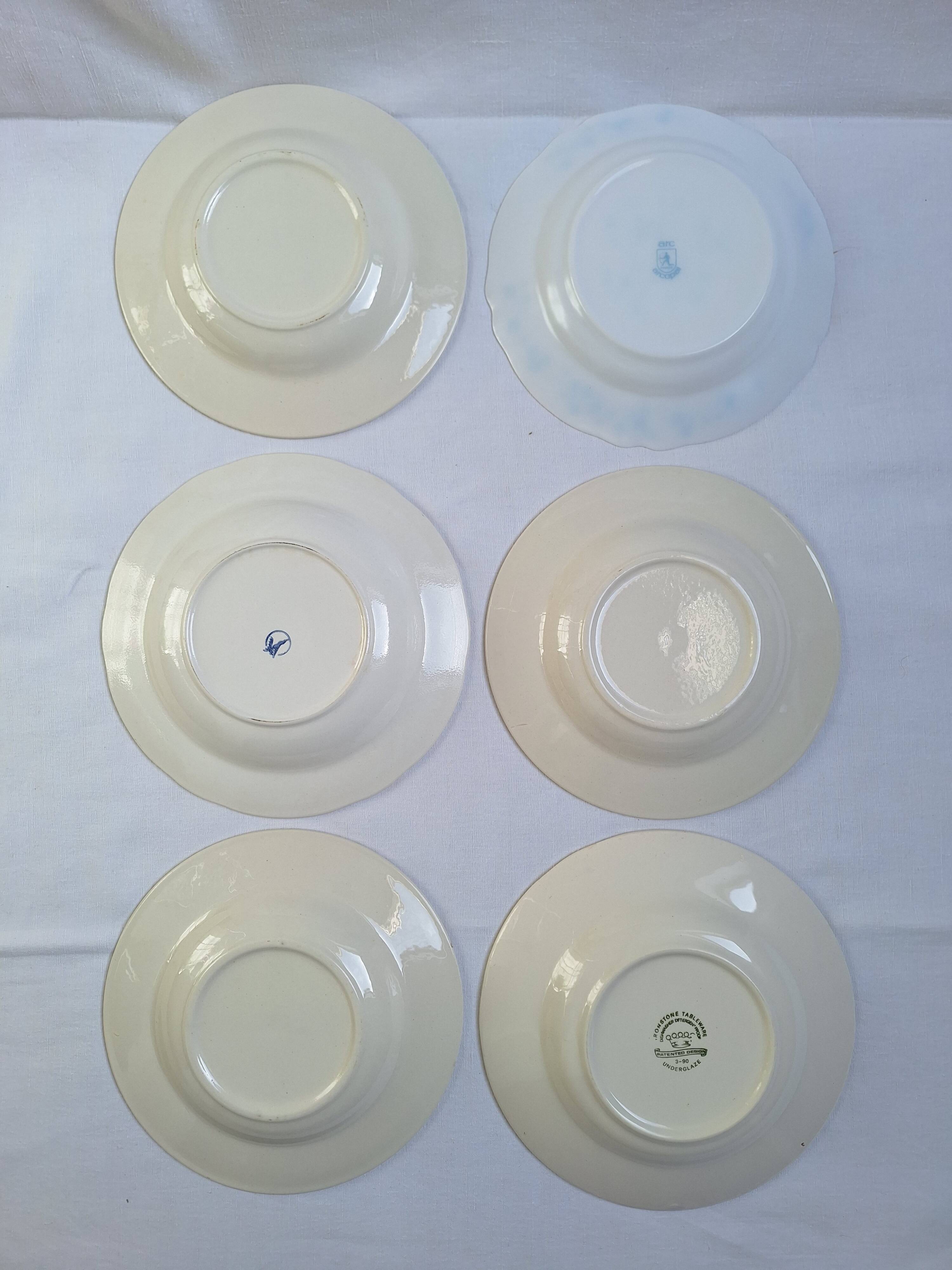 Vintage blue deep plates