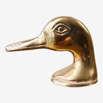 Brass bottle opener duck head