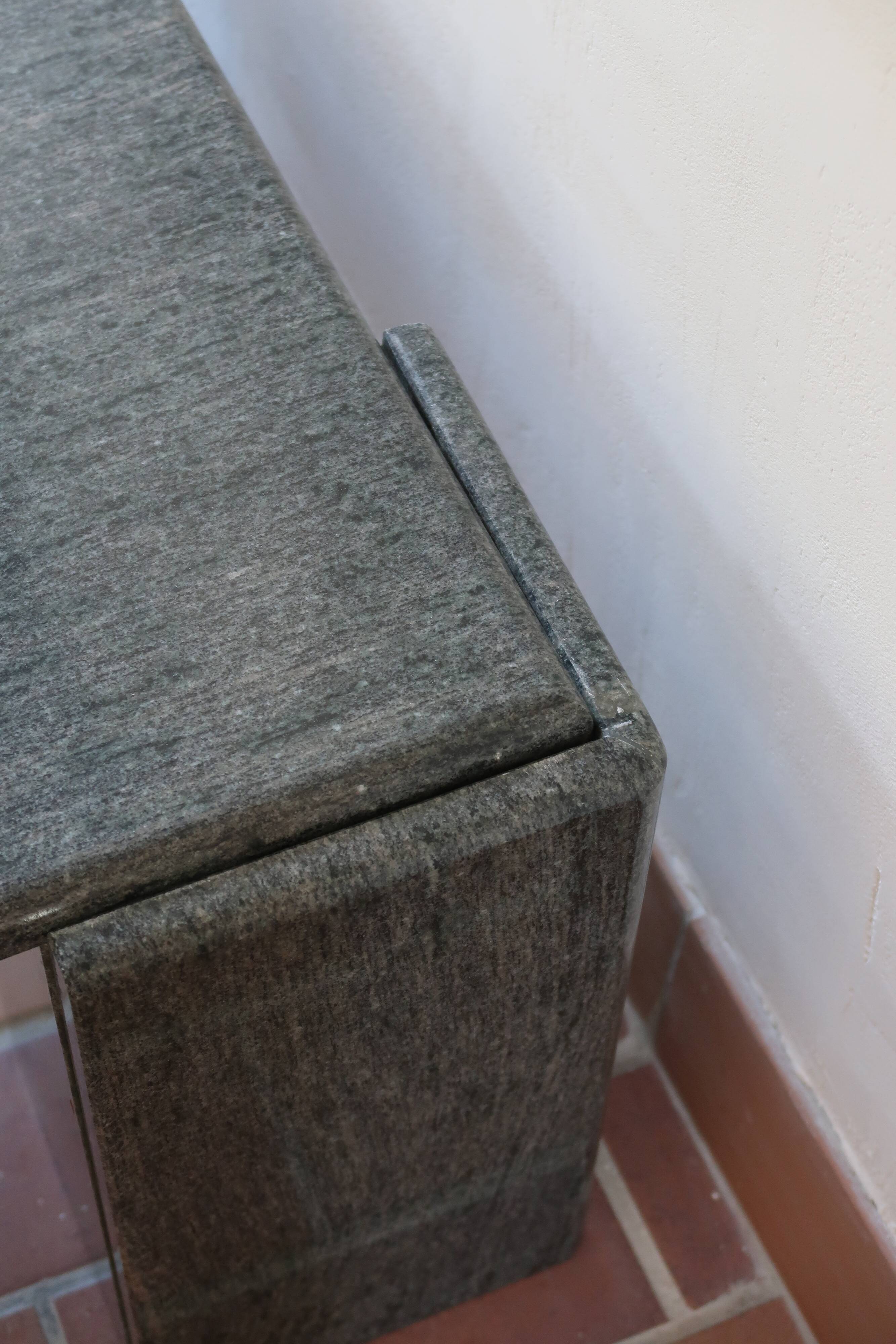 Large square granite coffee table