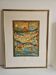 Lithographic table stylised figurative composition sailing boat Judith Bledsoe