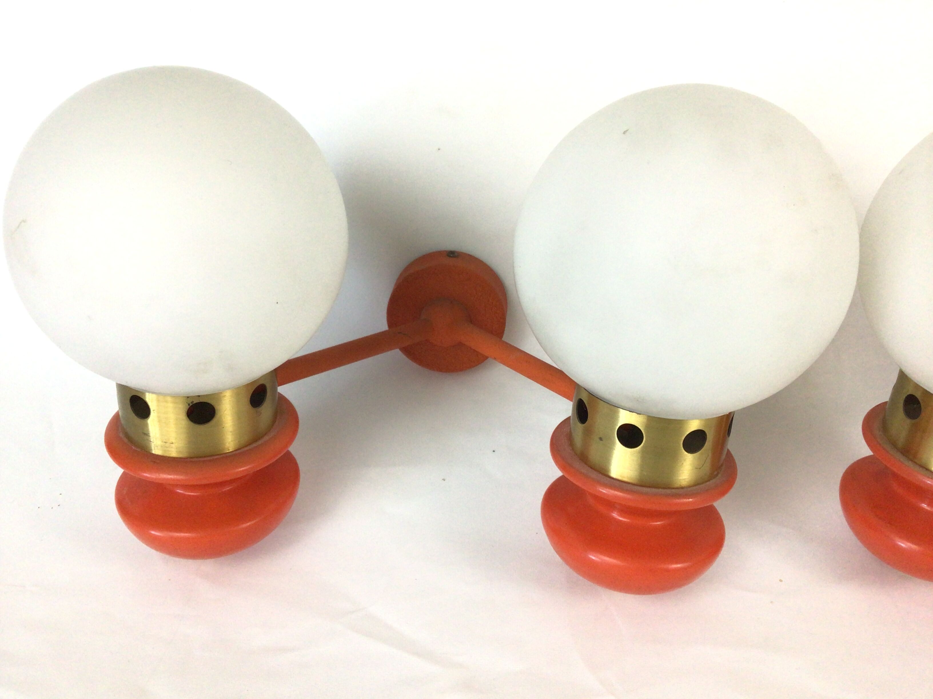 Pair of double wall lamps 70s