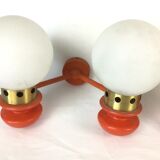 Pair of double wall lamps 70s