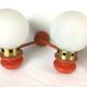 Pair of double wall lamps 70s