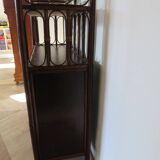 Support buffet bibus woven rattan 2 doors in caning - vintage 60s/70s