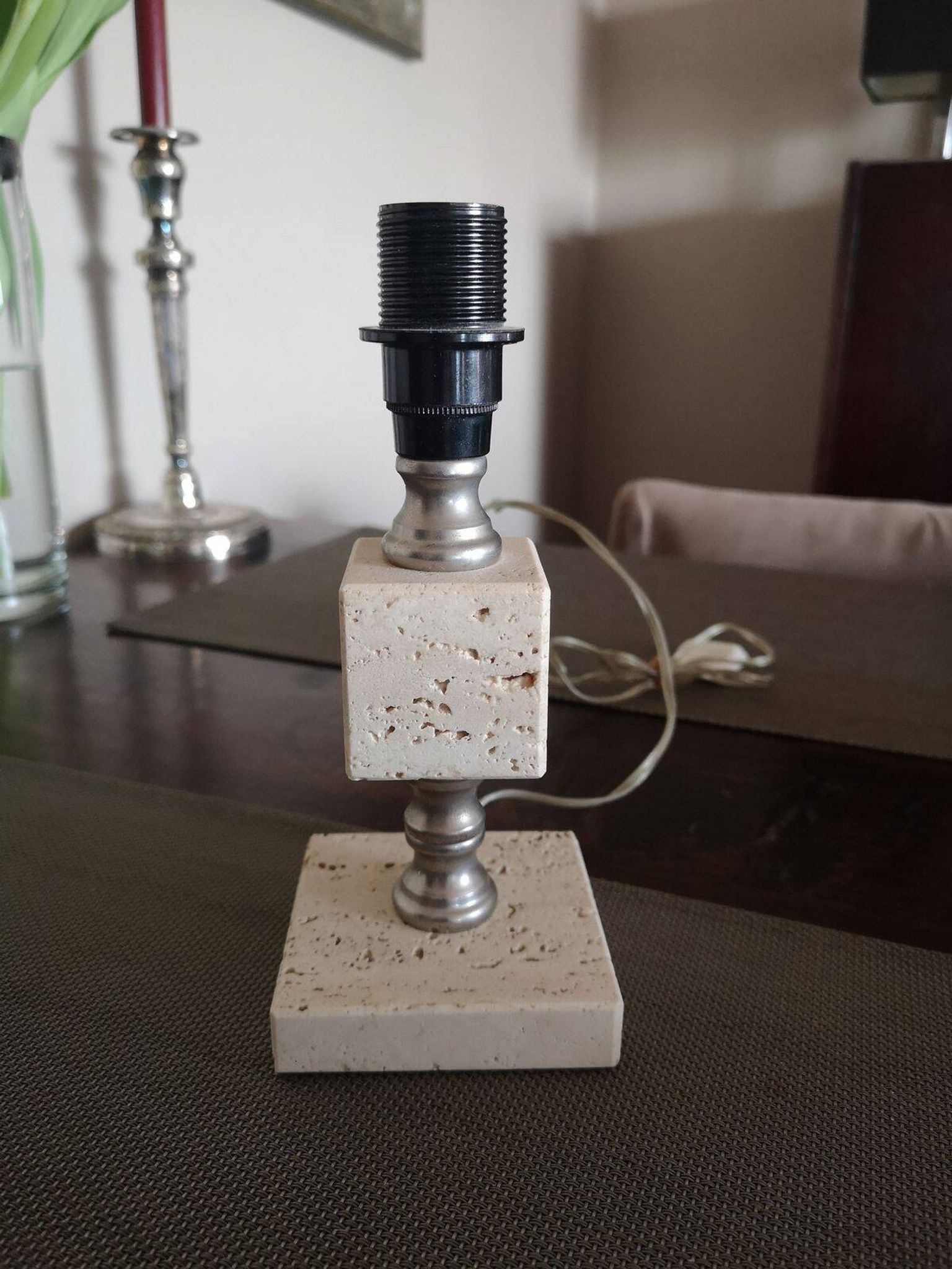 Lampe en travertin - Années 1960/70