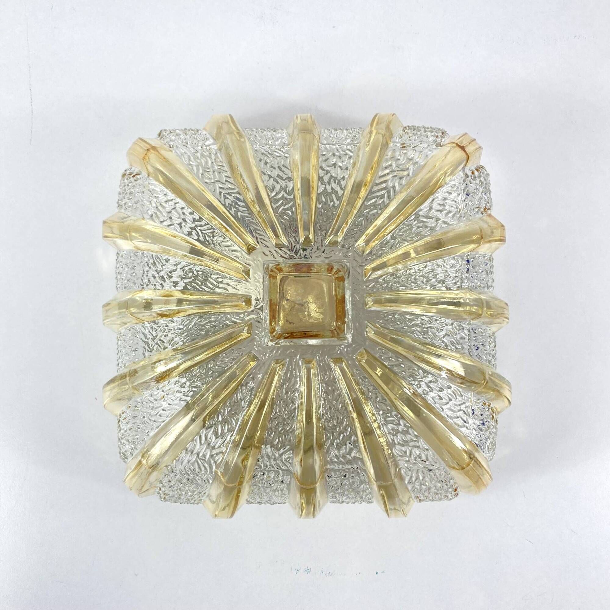 Wall light ceiling light two-tone glass minimalist 1970 1980 seventies eighties LAMP-7274