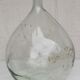 Large old lady Jeanne in transparent glass