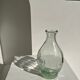 Vintage ovoid glass vase 70cl "Registered model" H:23cm