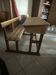 Double wooden school desk