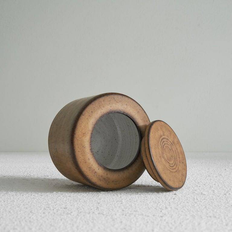 Meindert Zaalberg Studio Pottery 'Stop' boîte avec couvercle 1962