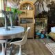 Vintage rattan bookcase