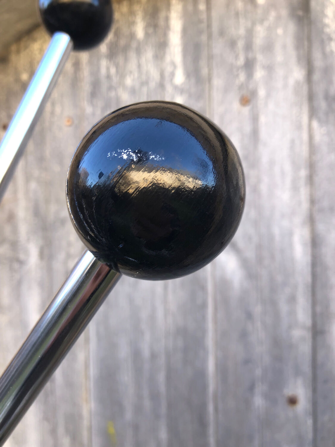 Chromed metal coat rack