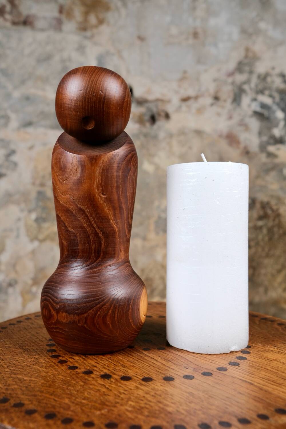 Minimalist kokeshi, by Harumine, Japan, 1960s