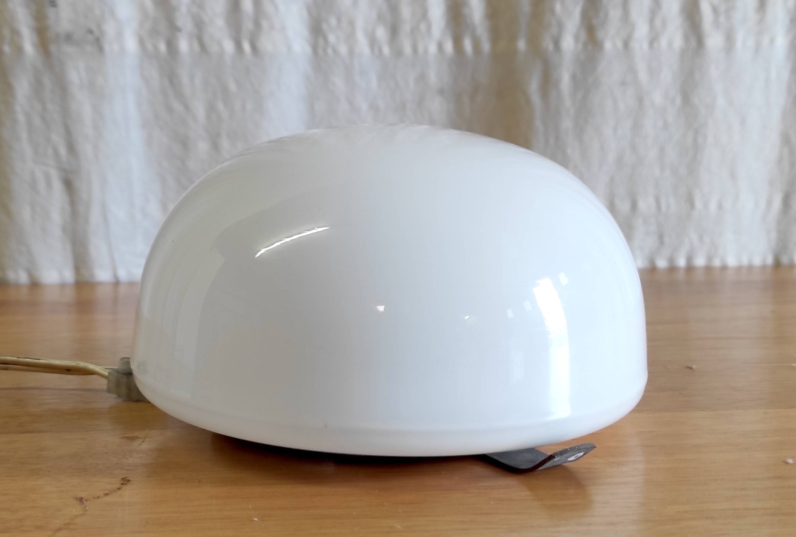 Opaline globe ceiling or wall light, diameter 15 cm - mid-20th century