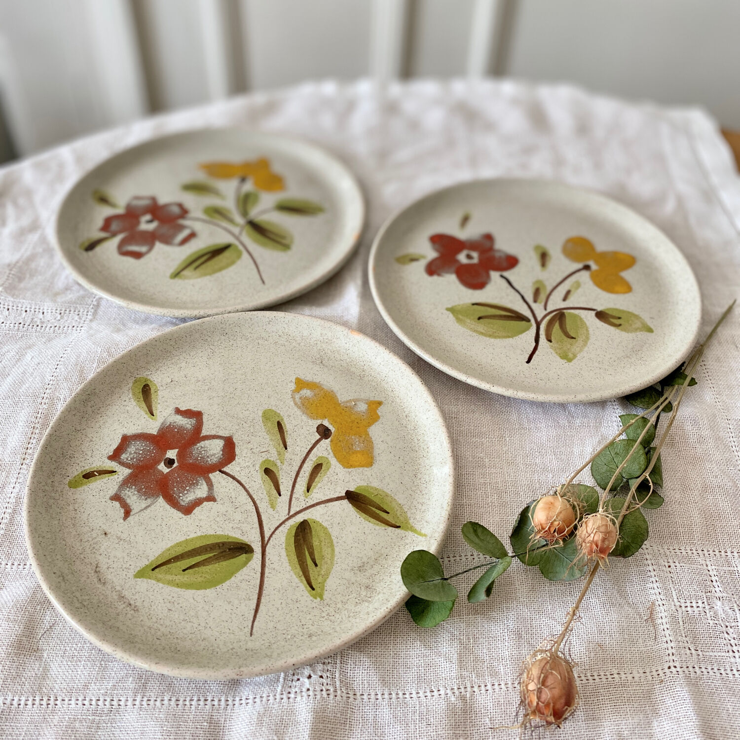 Set of 3 plates sarreguemines model Ramatuelle