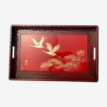 Rectangular lacquered serving tray