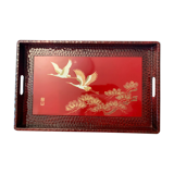 Plateau de service rectangulaire laqué