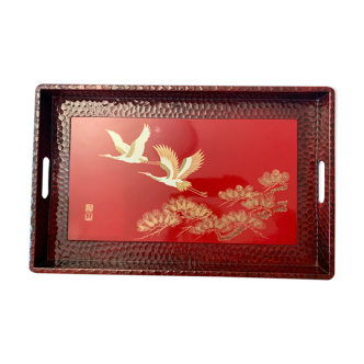 Rectangular lacquered serving tray
