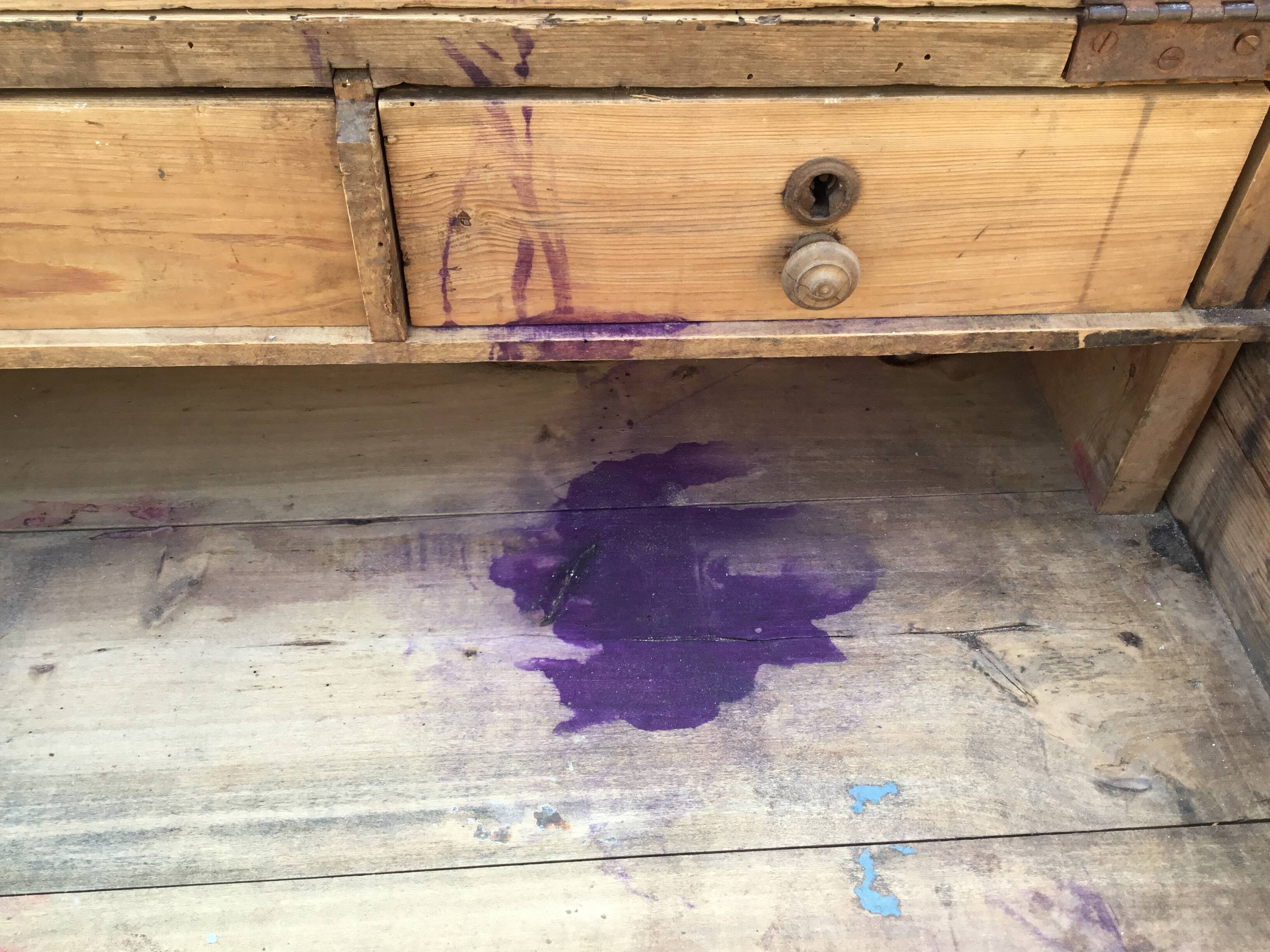 Small old fir slope desk