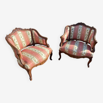 Paire de fauteuils marquises Louis XV