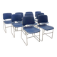 Chaises de salle à manger empilables minimalistes Matrix Krueger par Thomas Tolleson années 70