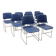 Chaises de salle à manger empilables minimalistes Matrix Krueger par Thomas Tolleson années 70