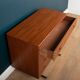 Retro teak 1960s danish chest of drawers on metal legs