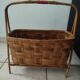 Vintage magazine rack in rattan/wood