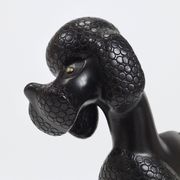 Charming figurine sculpture of a poodle dog by Leopold Anzengruber, Austria, 1950s.