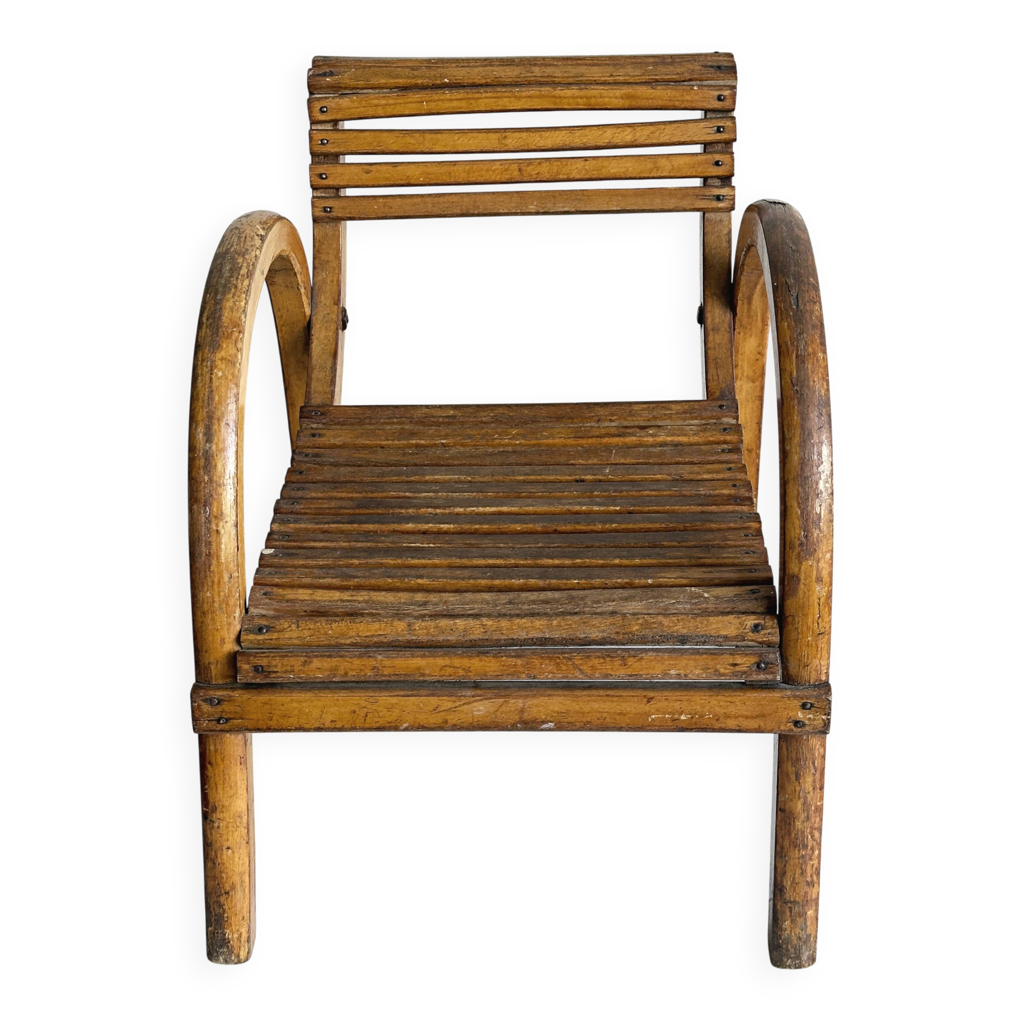 Small antique wooden chair handmade