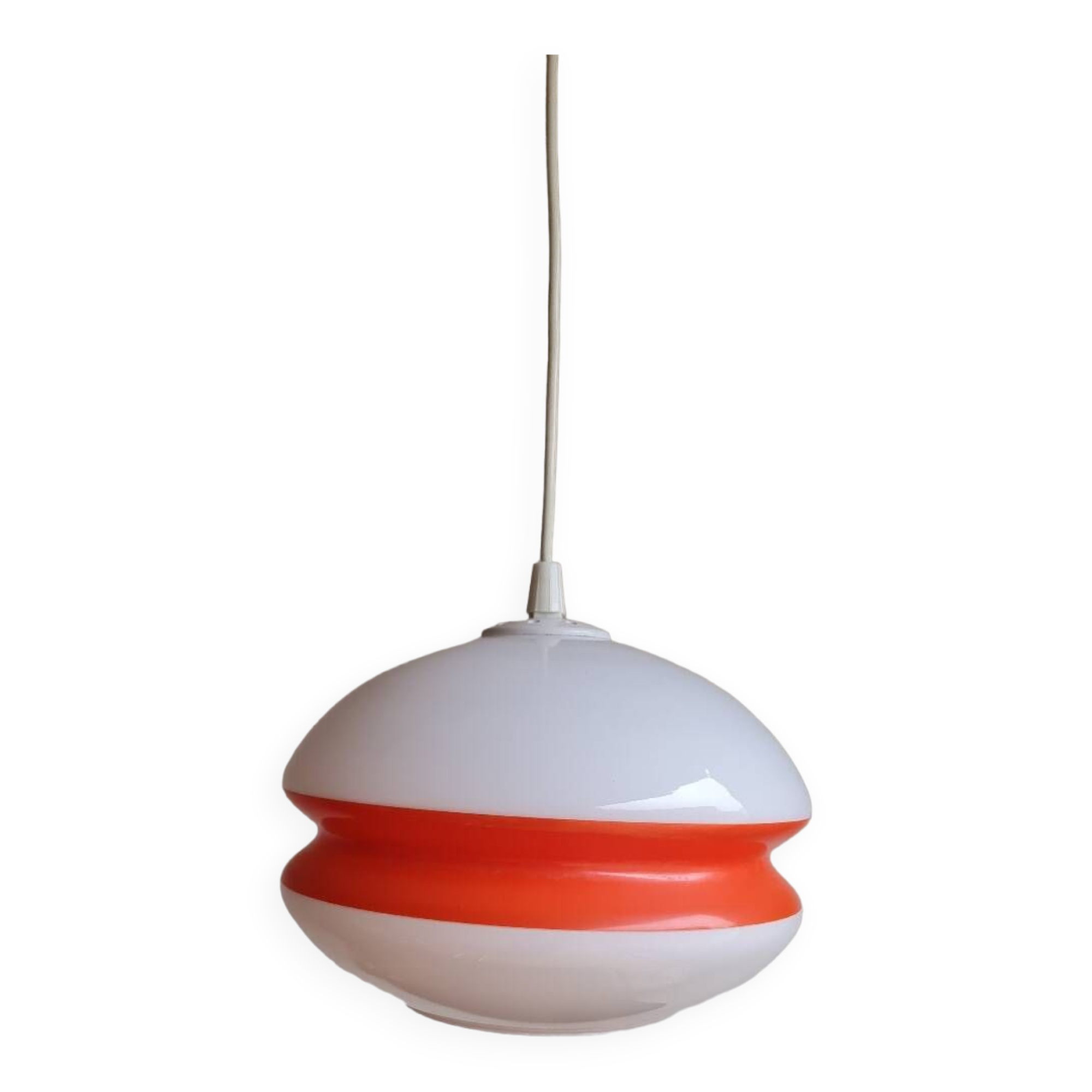 Suspension en verre opalin 1970