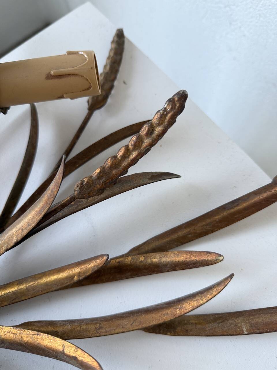 “Ear” wall light in gilded brass