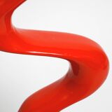 Two large limited abstract metal floor sculptures in red