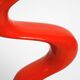 Two large limited abstract metal floor sculptures in red