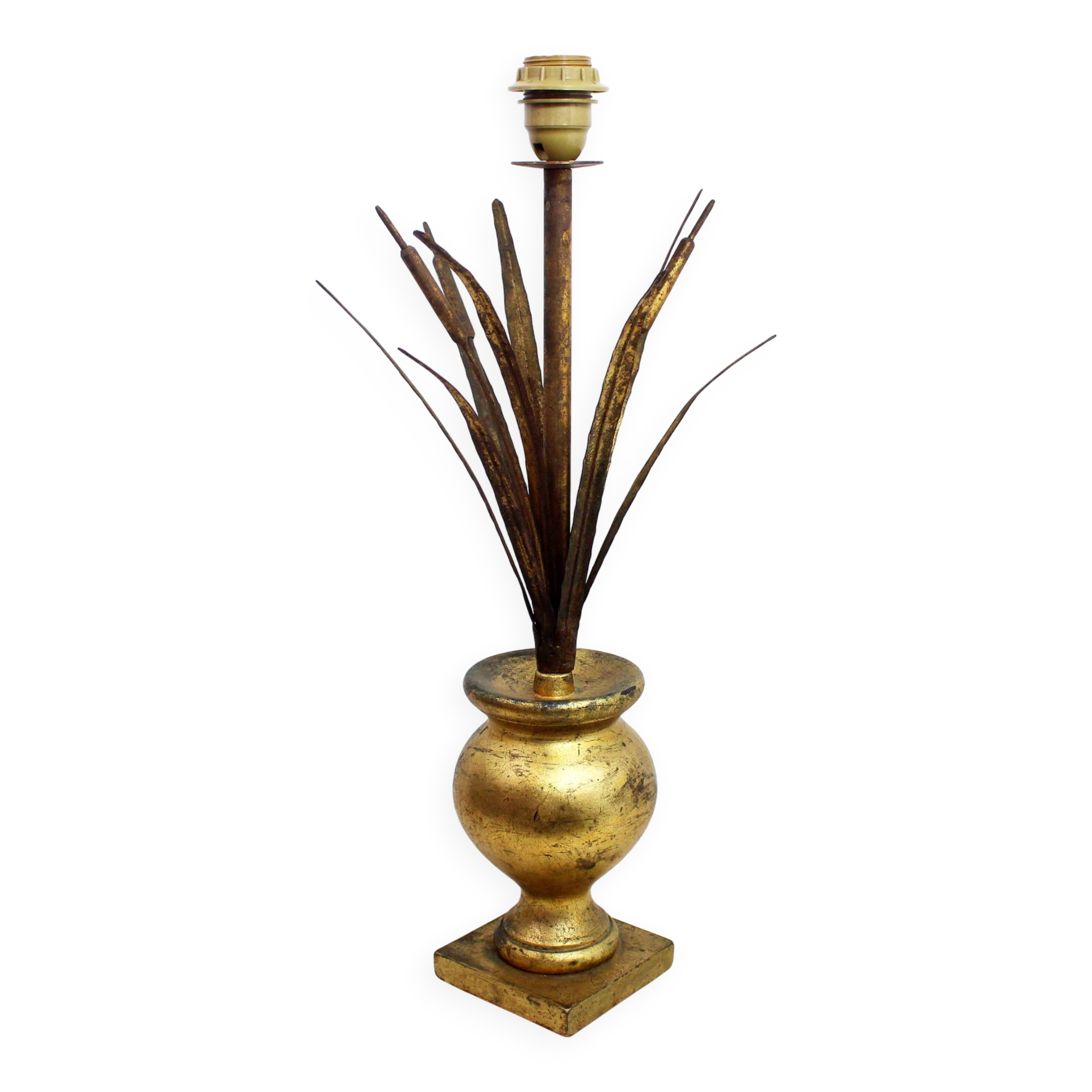 Golden wheat sheaf lamp base