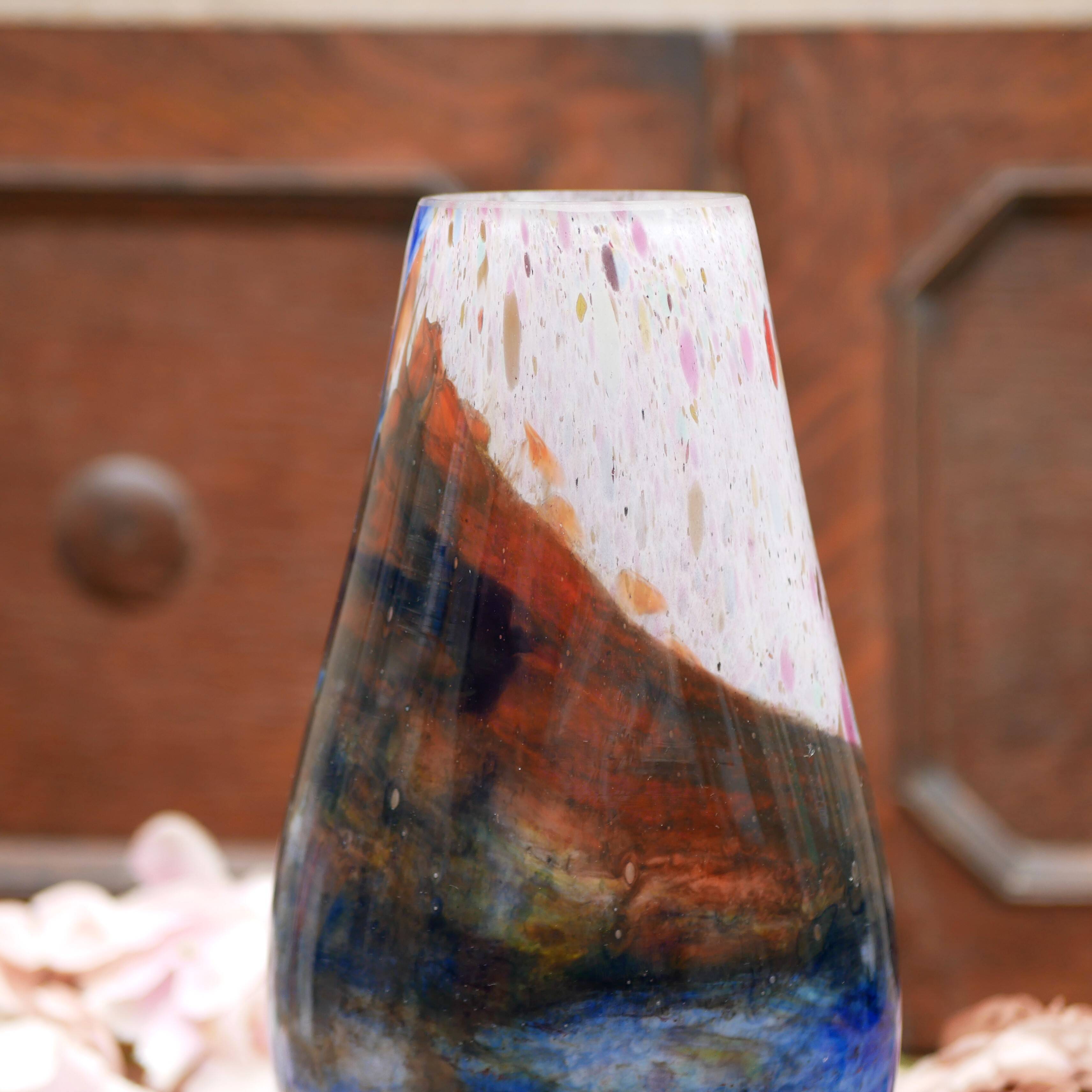 Large Murano art glass vase, signed